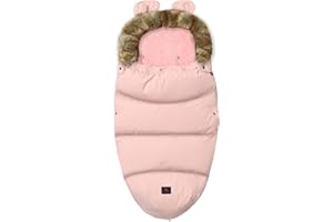 Balakaka Coprigambe Invernale per Passeggino Universale, Antivento Impermeabile con Rivestimento Caldo Staccabile, Adatto a Passeggini e Carrozzine, Rosa