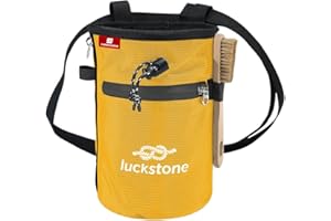 ARVALOLET Sac à magnésie d'escalade avec Brosse à Craie, Sac à magnésie de Bloc étanche de Rangement zippées Sac à magnésie de Gymnastique de qualité supérieure avec Brosse à CRA