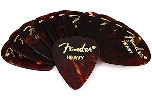 Fender 351 Shape Premium Plectrums (Pack of 12) for Electric Guitar, Acoustic Guitar, Mandolin and Bass