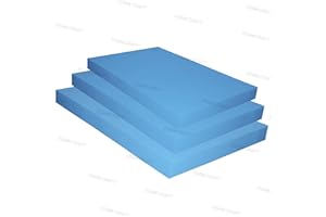 FOAM CRAFT® Blue High Density Upholstery Foam Sheet for Sofa Seat Cushions, Chair Pads & Sofa Topper | Seating Foam cut to size for Indoor/Outdoor Padding & Chair Cushions (75 x 200 cm, 2.5cm thick)