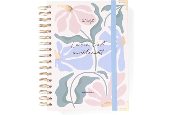 Mr.Wonderful - Agenda Office 2025-26 Semainier 18 mois - Vivre avec style