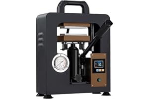 LTQ VAPOR Rosin Presse 7 Tonnen 600W Kolophonium-Extraktionsmaschine mit Zwei 6 x 12 cm Heizplatten, digitaler Temperaturregelung und Timer für Trockenblumen