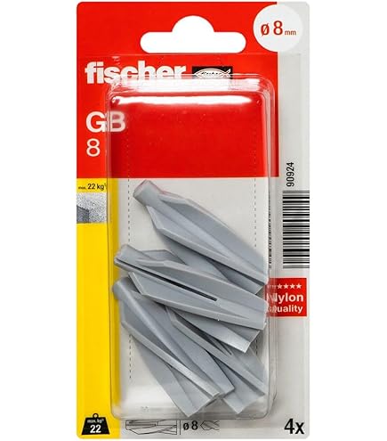 Tassello Fischer FTP K Per Calcestruzzo Cellulare - Nylon, 25 Pezzi, Per Viti Legno E Metriche - Foto 5
