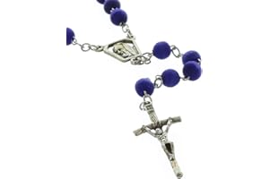 Palais du Rosaire Rosario de Padre Pío Perfumado a la Violeta - Rosario de Madera - Culto Cristiano