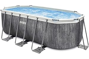 Intex kit Piscine Tubulaire baltik Ovale (l) 4,00 x (l) 2,00 x (h) 1,22m