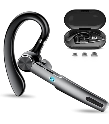 Oreillette Bluetooth 5.3 – 120h Autonomie – Réduction De Bruit ENC – Appels Mains Libres Clairs