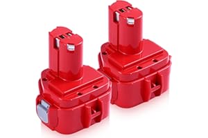 Moticett 2 Pilas 12V 3.6Ah Baterías Ni-MH Reemplazar para Makita 12V Batería PA12 1220 1222 1233 1234 1235 1235F Herramientas Eléctricas
