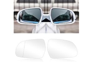 Altsbaos 2PCS Vetro Retrovisore compatibile con Audi A3 A4 A5 Specchio Riscaldato A3 8P1/Cabriolet 8P7/Sportback 8PA, A4 8K2 B8/Avant 8K5 B8, A5 8T3/Cabriolet 8F7/Sportback 8TA-(Sinistra + Destra)