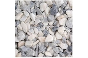 PEAK PAVING Polar ice Decorative Aggregates Slate Chippings Garden Gravel 20mm 20 Kg