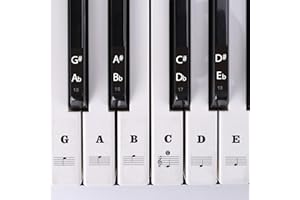 SENZEE Klavier Keyboard Noten Aufkleber 37/49/54/61/88 Tasten Klavieraufkleber für Klavier Lernen Anfänger Piano Keyboards Stickers