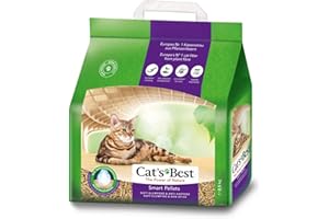 Cat's Best Smart Pellets Litière agglomérante pour Chat (2,5 kg) - Litière biodégradable pour jusqu'à 7 semaines d'utilisation - Lit pour Chat Absorbant Naturel