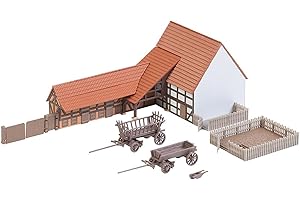 FALLER 232371 N Landwirtschaftliches Gebäude mit Zubehör, Braun und Creme