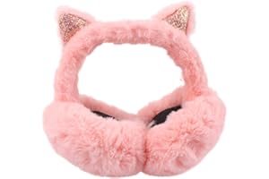 Fenical niedliche tierohrenschützer plüsch katzenohren outdoor winter wärmer ohrenschützer ohrenwärmer stirnband für mädchen frauen rosa