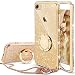 Produktbild OCYCLONE iPhone 8 Hülle, iPhone 7 Handyhülle für Frauen Mädchen, Glitzer Diamant Strass Bumper mit Ring Kickstand Schutzhülle für iPhone 8 / iPhone 7 - Gold
