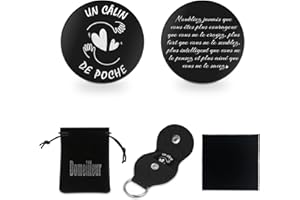 DOMEILLEUR Porte Clef Encourageant, Porte-Bonheur Cadeaux, Petit Câlin Porte-clés Chanceux Charme pour Patient Collègue Amies Famille Femme Homme Infirmière Noël Anniversaire Personnalisé Idee Cadeau Original