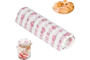 AZUSHWER Greaseproof Paper Sheets, 50 Pcs Flower Greaseproof Paper, Oilproof Cake Wrappers, Food Wrapping Papers Sheets, Sandwich Wrappers, 9.84 x 8.46inches