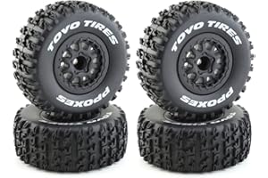 Fozriybefy 4 StüCk 112 Mm 1/10 Short Course Truck Reifen Rad mit 12 Mm Sechskant für Slash Arrma SENTON VKAR 10SC RC Car