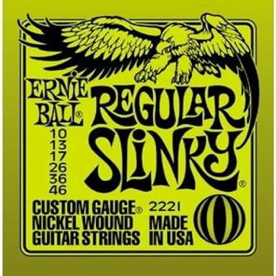 Ernie Ball 2221 x 3 Cordes pour guitare électrique 10–46 Regular Slinky (Lot de 3)