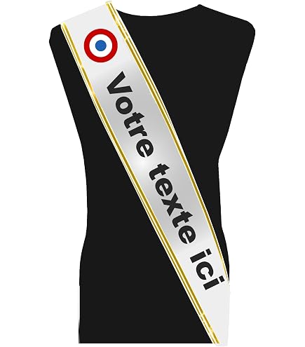Écharpe Satin Vierge 160cm - Personnalisable Pour Cérémonie & Fête