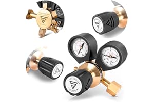 STAHLWERK Druckminderer für ARGON / CO2 / Mischgas/Schutzgas bis 200 Bar und 32 L/Min für WIG/MIG MAG Schweißgeräte, hergestellt nach DIN EN ISO 2503