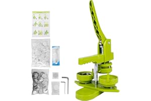 VICTOOL Buttonmaschine 32mm Button Maker Maschine mit 100 Buttonteilen, Bild, & Kreisschneider, Push-Pull Presse Abzeichen für DIY Geschenke Pin Maker Knopfherstellung