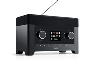 Teufel RADIO 3SIXTY Altoparlante Bluetooth con Radio Digitale Premium DAB +, suono a 360 gradi e Subwoofer, Internet Radio, funzione Power Bank - nero