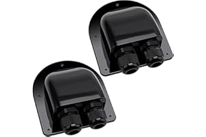 VooGenzek 2 Sztuk Przepust Dachowy Solarny, Solar Cable Gland Wodoodporna Obudowa, dla Paneli Słonecznych, Samochodów, Przyczep Kempingowych, łodzi (Podwójny Otwór)