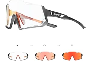 SCVCN Fotocromaticas Gafas Ciclismo Hombre Mujer con ProteccióN UV400 Running Gafas de Sol Deportivas Mtb Bici Golf