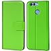 Produktbild Conie BW10225 Basic Wallet Kompatibel mit Huawei P Smart, Booklet PU Leder Hülle Tasche mit Kartenfächer und Aufstellfunktion für P Smart Case Grün