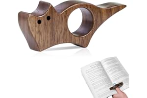 Suevut Anneau de Lecture en Forme de Chat – Marque-Page Ergonomique pour Livre, Porte-Livre Pratique en Bois, Accessoire de Lecture Idéal pour les Amoureux des Livres