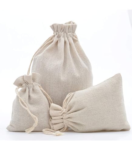 10 Sachets Cadeaux Cordon Doré 7x9cm - Pochette Bijoux Cosmétique Mariage Anniversaire