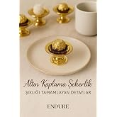ENDURE 6'lı Abs Dekoratif Gold Kaplama Şekerlik Kase 6'lı Makaronluk Kahve Yanı Sunumluk Lokumluk (ALTIN)