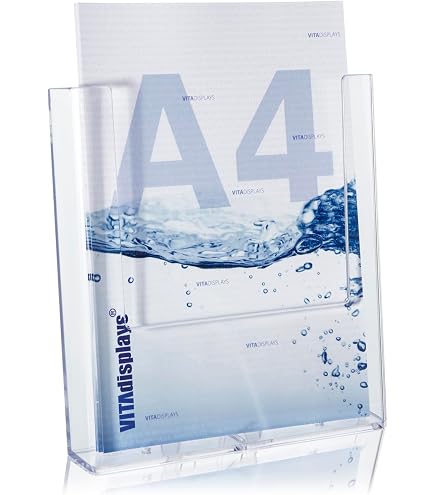 4x Acryl-Prospekthalter Für Draußen – 10,2x22,9 Cm, Wasserdicht, Mit Deckel – Für Flyer, Menüs & Infoblätter