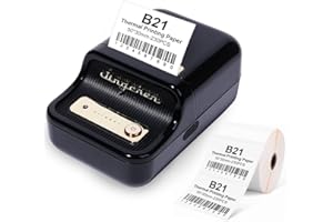 YuLinca Smart Label Maker B21 con 230 etichette Bluetooth Termico Prezzo Stampante per etichette con codici a barre Etichetta per indirizzo postale Macchina compatibile con Android e iOS (nero)