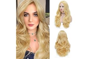 LYPPUL Blonde Perücke, Lange Perücken Blond, Blond Lange Lockige, Blonde Perücke Lang für Frauen Natürlich Synthetisches Haar Perücke für Frauen, Cosplay, Party, täglicher Gebrauch…