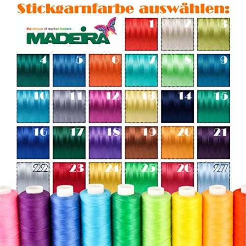 Besticken Sie Handtuch mit Namen oder mit Wunschtext bestickt , Saunatuch (70x200cm) in Schwarz - 3