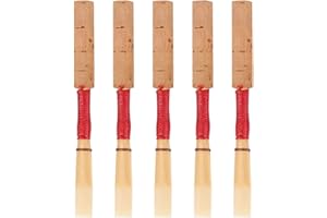CUTULAMO 5 Stück Oboe Blätter, mittelstarke weiche handgemachte Oboe Blätter Zubehör, feste und langlebige handgemachte Oboe Blätter Blasinstrumente Ersatzteile für Doppelrohrblatt Anfänger
