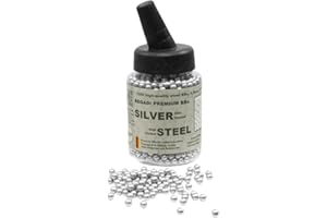 1.500 BEGADI Stahl BBS/Stahlkugeln Kal. 4,5mm .177 - Silber, Zink beschichtet - in Speedloader