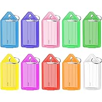 30 Stück Schlüsselanhänger Set - Beschriftbare Anhänger In 6 Farben Mit Ringen