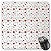 Produktbild BGLKCS Poppy Mauspads,Tender Spring Blossoms with Curly Stems Rural Flowers in Modern Design,Standard Size Rectangle Non-Slip Rubber Mousepad,Scarlet Green Pale Grey