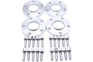 TAKPART 4PCS 12mm & 15mm Spacers 5x120mm Hubcentric Forged Wheels Spacer with 20 Bolts Compatible With 3 Series M3 E30, E36, E46, E90, E91, E92, E93