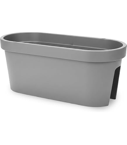 botle Balkonkiste Blumenkasten Gelnderkasten Balkonkasten Gelndertopf  39,5 cm | 12,3 L Turquoise Balkon-Blumenkasten oval: Amazon.de: Garten