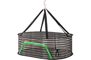 HELWEET Trockennetz Kräuter, Kräutertrockner, Plant Drying Rack, Pflanzen Trockenregal, Hängendes Trockennetz, Geeignet für Pflanzen, Blumen, Fische, Hülsenfrüchte Oder Unterwäsche und Socken, 40 x 60cm