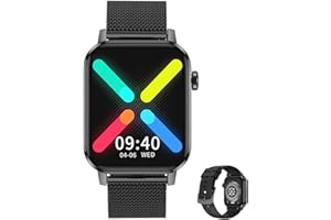 Aliwisdom Smartwatch für Herren Damen, 1,69 Zoll Smart Watch Bluetooth Anruf Wasserdicht Sport Armbanduhr Fitness Tracker Mit Bluetooth telefonieren & Whatsapp Funktion für iOS Android (Schwarz)