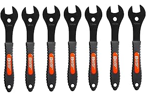 PHIDINOVA 7 Chiavi a Cono per Pedali della Bicicletta, Chiave per mozzo per Pedali della Bicicletta, Chiave a Doppio Lato per ASSE da Ciclismo