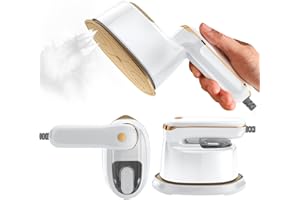 Liebssen mini Défroisseur Vapeur, Fer à repasser portable haute puissance pour la maison, le bureau（1100W）, le voyage, réservoir d'eau de capacité de 120ML, Voyage Vapeur Steamer (white)