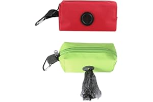 REQAG 2 Pezzi Porta Sacchetti Cane Porta Sacchetti per Cacca di Rifiuti per Animali Domestici per Guinzaglio Distributore di Cacca di Sacchetto Universale con Cerniera