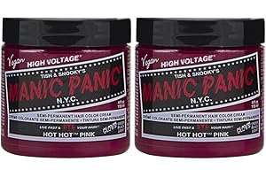 Manic Panic Classic Cream Hot Pink, coloración semipermanente para el cabello, vegana y sin crueldad animal, 2 x 118 ml