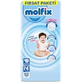 Molfix 3D Bebek Bezi 4+ Beden (9-16 Kg) Maxiplus, Fırsat Paketi, 52 Adet