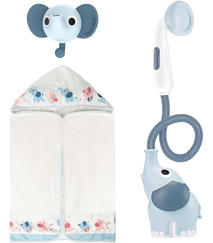 YOOKIDOO - Handdouche Olifant Mauve - Bad- en Douchespel Yookidoo - Ontwaken van de zintuigen - Sproeierslang - Babycadeau van 0 tot 2 jaar